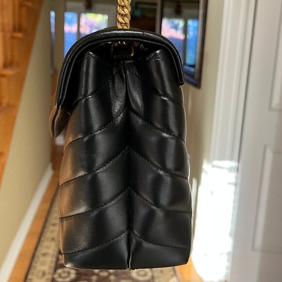 Saint Laurent Loulou Matelassé Small Shoulder Bag - Black Leather - Authentic - Picture 5 of 17